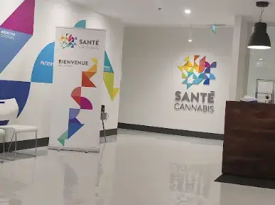 Interior of Sante Cannabis Medical Cannabis Clinic in Canada